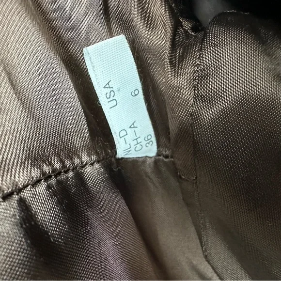 VINTAGE Fendi Brown Striped Fur Trim Jacket Coat SZ US 6 - Picture 8 of 13